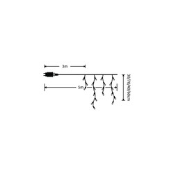 Рождественская светодиодная гирлянда с питанием от сети Modee C2019 наращиваемая (100LED/2m/H70cm) тёплый белый