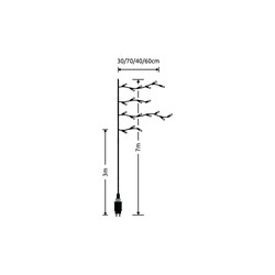 Grinalda LED de Natal de rede Modee C2020 extensível (200LED/4m/H70cm) branco quente