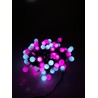Grinalda LED de Natal de pérolas de rede Modee (100LED/10m/10cm) rosa e branco frio