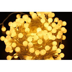 LED-julljusslinga med pärlor för elnät Modee (100LED/10m/10cm) varmvit