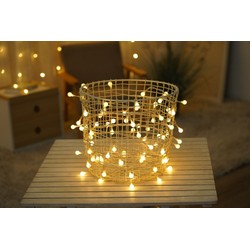 Catena luminosa LED natalizia a perle a corrente Modee (100LED/10m/10cm) bianco caldo