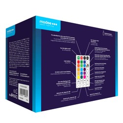 LED-kerstlichtsnoer met parels op netstroom Modee (200LED/20m/10cm) RGB + afstandsbediening