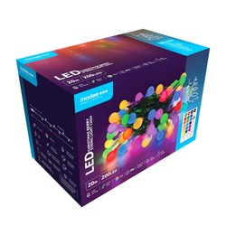 Guirlande LED de Noël à perles sur secteur Modee (200LED/20m/10cm) RGB + télécommande