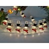 Catena luminosa decorativa LED natalizia a batterie con mollette Modee C3015 (10LED/120cm/10cm) bianco caldo