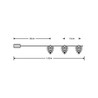 Batteridriven dekorativ LED-julljusslinga Modee C3012 (10LED/165cm/15cm) varmvit
