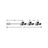 Batteridriven dekorativ LED-julljusslinga Modee C3020 (10LED/120cm/10cm) varmvit