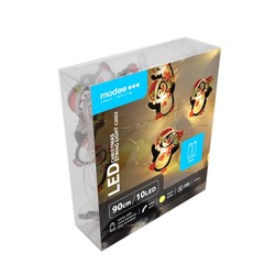 Batteridriven dekorativ LED-julljusslinga Modee C3022 (10LED/120cm/10cm) varmvit