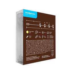 Grinalda decorativa LED de Natal a pilhas Modee C3023 (10LED/120cm/10cm) branco quente