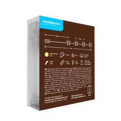 LED-Weihnachts-Dekolichterkette mit Batteriebetrieb Modee C3024 (10LED/120cm/10cm) warmweiß
