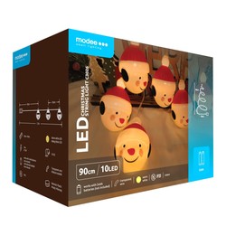 Διακοσμητική χριστουγεννιάτικη γιρλάντα LED με μπαταρίες Modee C3026 (10LED/120cm/10cm) θερμό λευκό