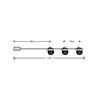 Guirlande décorative LED de Noël à piles Modee C3027 (10LED/120cm/10cm) blanc chaud