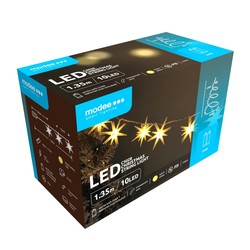 Grinalda decorativa LED de Natal a pilhas Modee C3028 (10LED/165cm/15cm) branco quente