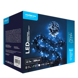 LED-kerstlichtsnoer op netstroom Modee C2017 (384LED/2.1m) koud wit
