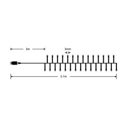 Guirlande LED de Noël sur secteur Modee C2017 (384LED/2.1m) blanc froid