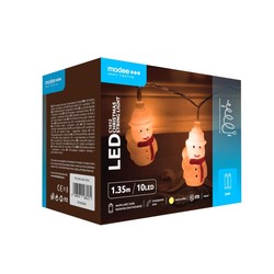 Guirnalda LED de Navidad a pilas Modee C1012 (10LED/1.35m/15cm) blanco cálido