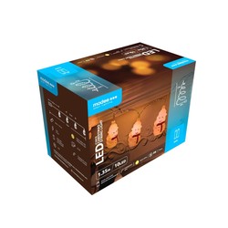 Guirlande LED de Noël à piles Modee C1012 (10LED/1.35m/15cm) blanc chaud