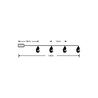 Guirlande LED de Noël à piles Modee C1012 (10LED/1.35m/15cm) blanc chaud