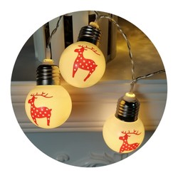 Guirlande LED de Noël à piles Modee C1014 (10LED/1.35m/15cm) blanc chaud
