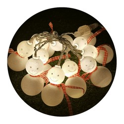 Рождественская светодиодная гирлянда на батарейках Modee C1015 (10LED/1.35m/15cm) тёплый белый