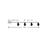 Catena luminosa LED natalizia a batterie Modee C1015 (10LED/1.35m/15cm) bianco caldo