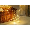Batteridriven LED-ljusslinga med koppartråd Modee (100LED/5m/5cm) varmvit