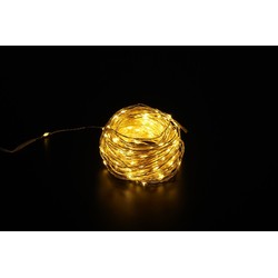 Catena luminosa LED in filo di rame a batterie Modee (100LED/5m/5cm) bianco caldo