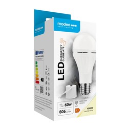Lâmpada LED de emergência Modee A78 7,5W E27 180° 4000K (806 lm)