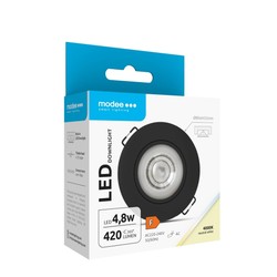 Round LED downlight Modee 4,8W 4000K IP20 D80xH32mm ROT (420 lm) black