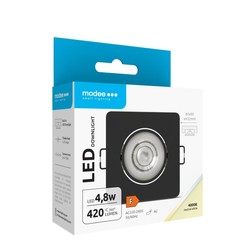 Квадратный светодиодный даунлайт Modee 4,8W 4000K IP20 80xH32mm ROT (420 lm) чёрный цвет