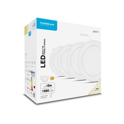 Rund infälld LED-panel Modee serie P 18W 4000K (1980 lm) P4