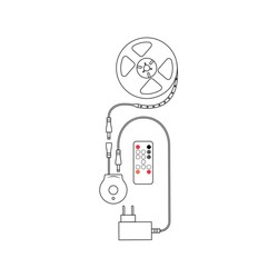 Ruban LED avec télécommande Modee 12W IP20 à détecteur 2700K (800 lm) 3M