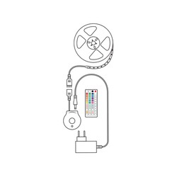LED-list med fjärrkontroll Modee 12W IP20 med sensor 2700K+RGB (280 lm) 3M
