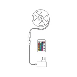Striscia LED con telecomando Modee 12W IP20 2700K+RGB (700 lm) 5M