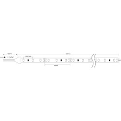 LED-list silikon Modee DC12V 4,8W/m 60LED/m 8mm IP65 2700K (540 lm/m) B5