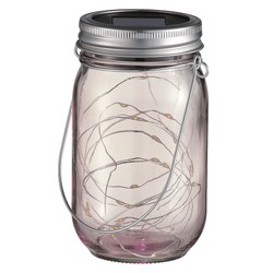 Glass solar LED garden lantern Modee DS005