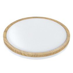Plafon LED Modee 18W 4000K D336x55mm S-D101 efeito madeira (1850 lm)