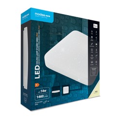 Φωτιστικό οροφής LED Modee IP44 14W 4000K 275×275×70 εφέ έναστρου ουρανού (1460 lm)
