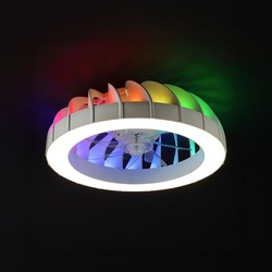 Plafón LED con ventilador Modee 30W RGB + 3CCT D540mm con mando a distancia F2 (4200 lm)