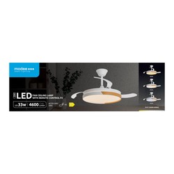 Plafonnier LED avec ventilateur Modee 33W 3CCT avec télécommande F3 (4600 lm)