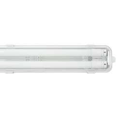 Armadura estanque vazia para tubos LED Modee 2xT8 1200mm (1289x63x62mm) série A2
