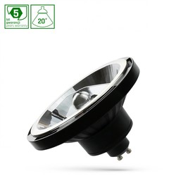 Faretto LED AR111 10 W 4000 K GU10 20°, nero