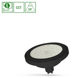 Spot LED AR111 8,5 W GU10 24° IP20 CCT (température réglable) noir – photo 2