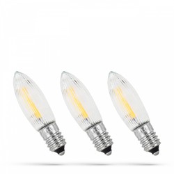 LED candle bulb Christmas 0.2 W 55 V 2200 K E10, pack of 3