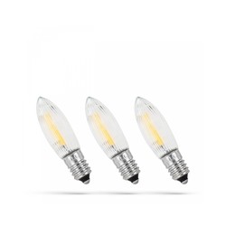 Bombilla LED vela Christmas 0,2 W 55 V 2200 K E10, pack de 3 – foto 2