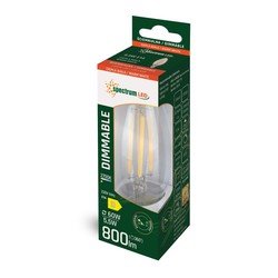LED candle bulb 5.5 W 2700 K E14, dimmable, clear glass
