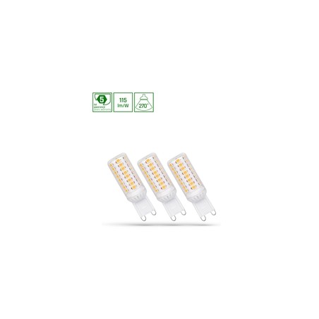 Λάμπα LED κάψουλα 4 W 6000 K G9, συσκευασία 3 τεμ., dimmable