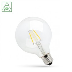 LED globe bulb 4 W 2700 K E27, dimmable, clear glass – photo 3