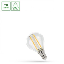 Λάμπα LED σφαιρική 1 W 4000 K E14, διάφανο γυαλί – φωτογραφία 3