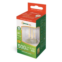 LED golf ball bulb 4 W 2700 K E14, clear glass