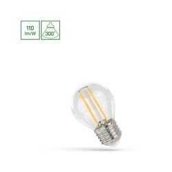 LED golf ball bulb 1 W 4000 K E27, clear glass – photo 2